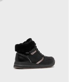 boots confort avec talon compense et doublure chaude femme noir standard bottines bottesH295401_4