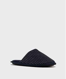 chaussons mules a rayures homme bleuH295601_2