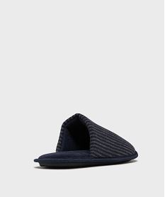chaussons mules a rayures homme bleuH295601_4