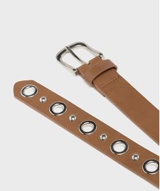 ceinture avec oeillets et clous metalliques femme orangeH307801_4