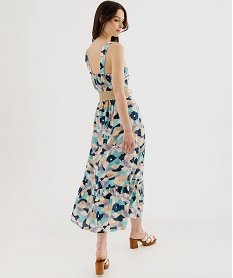 robe fluide en viscose avec volant dans le bas femme multicoloreH314501_3