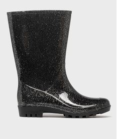 GEMO Bottes de pluie à paillettes femme - Follow Me noir vif