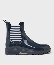 GEMO Boots de pluie avec élastiques léopard femme - Follow Me Bleu