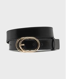 GEMO Ceinture unie à boucle fantaisie femme noir standard