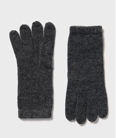 GEMO Gants longs en maille extensible femme Gris