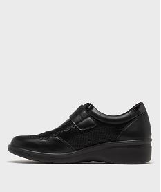 chaussures confort fermeture a scratch femme noir standard derbiesH323901_3