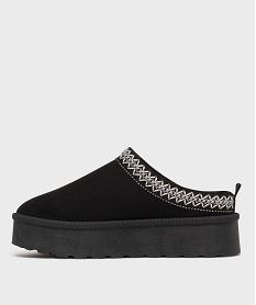 sabots fourres sur semelle plateforme femme - 5 miles noir standardH330801_3