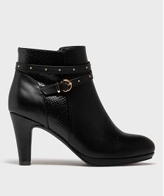 GEMO Bottines à talon avec en suédine femme - Valentina Baldano noir vif