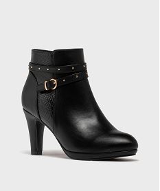 bottines a talon avec en suedine femme - valentina baldano noir vifH331201_2