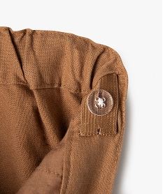 pantalon en lin et coton bebe garcon marron standardH331901_2