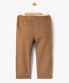 pantalon en lin et coton bebe garcon marron standardH331901_3