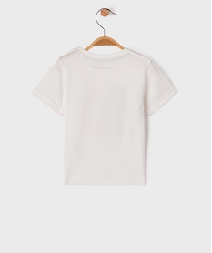 tee-shirt manches courtes avec drapeaux bebe - lulucastagnette blancH332401_3