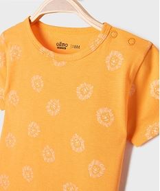 pyjashort 2 pieces a motifs lions bebe garcon orangeH332701_2
