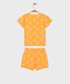 pyjashort 2 pieces a motifs lions bebe garcon orangeH332701_3