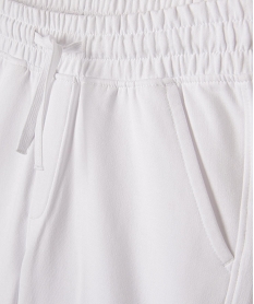 bermuda en maille a taille elastiquee garcon blanc standardH332801_2