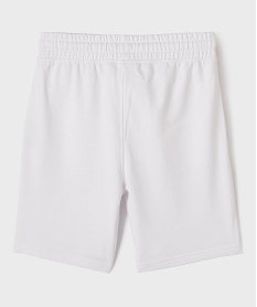 bermuda en maille a taille elastiquee garcon blanc standardH332801_3