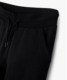 pantalon de jogging avec interieur molletonne fille noir standardH333701_2