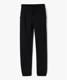 pantalon de jogging avec interieur molletonne fille noir standardH333701_4