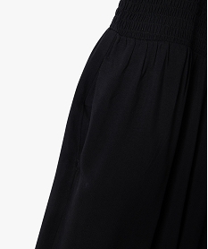 combinaison pantalon en viscose avec buste smocke fille noir standardH334101_3