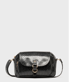 GEMO Sac à bandoulière en matière embossée femme noir standard