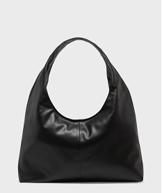 GEMO Sac cabas souple porté épaule femme noir standard