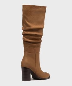 bottes en suedine avec tige drapee femme - follow me orangeH340701_4