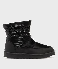 GEMO Boots de neige en textile avec doublure chaude femme - Follow Me noir vif