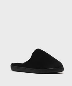 chaussons mules en velours avec semelle tartan homme - isotoner noir standardH347601_2