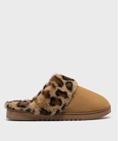 GEMO Chaussons mule avec fourrure imitation femme - Isotoner Orange