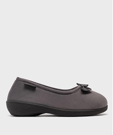 GEMO Chaussons ballerines à talon compensé femme - Isotoner Gris