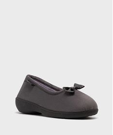chaussons ballerines a talon compense femme - isotoner grisH348501_2