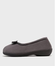 chaussons ballerines a talon compense femme - isotoner grisH348501_3