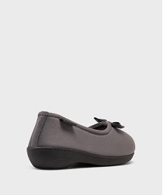 chaussons ballerines a talon compense femme - isotoner grisH348501_4