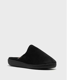 chaussons mules semelle a motif leopard femme - isotoner noir standardH349001_2