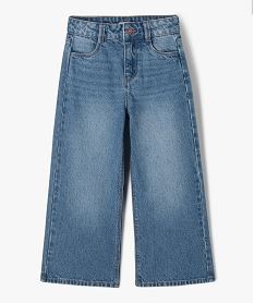 GEMO Jean Wide leg avec taille ajustable fille Gris