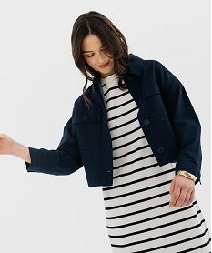 veste blazer femme - lulucastagnette bleu vestesI712901_3