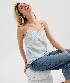 GEMO Débardeur à fines bretelles en seersucker femme Imprimé