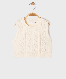 GEMO Pull sans manches à torsades bébé fille - LuluCastagnette Beige