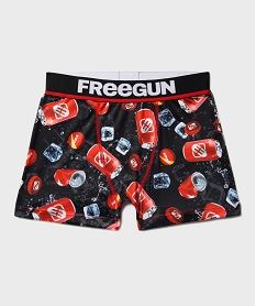 GEMO Boxer en microfibre imprimé fantaisie garçon - Freegun Multicolore