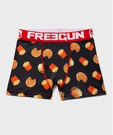 GEMO Boxer en microfibre imprimé fast food décalé garçon - Freegun Multicolore