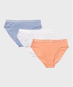 GEMO Culottes en coton avec ceinture irisée fille (lot de 3) Multicolore