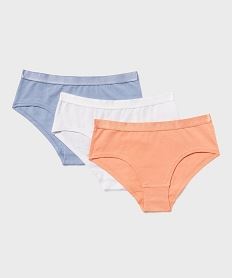 GEMO Shorties en coton avec ceinture irisée fille (lot de 3) Multicolore