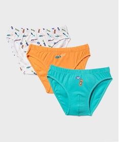 GEMO Slips en coton à motifs voitures garçon (lot de 3) Multicolore