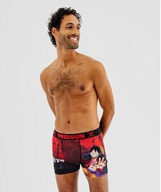 GEMO Boxer microfibre douce imprimée homme - Freegun X One Piece rouge standard