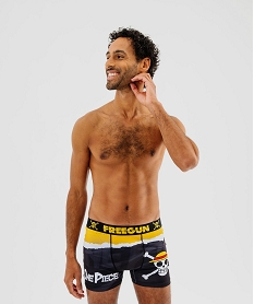 GEMO Boxer microfibre douce imprimée homme - Freegun X One Piece noir standard
