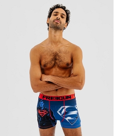 GEMO Boxer microfibre douce imprimée Superman homme - Freegun bleu standard