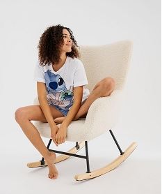 GEMO Pyjashort à motif Stitch femme - Disney blanc standard