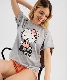 GEMO Pykashort en jersey imprimé femme - Hello Kitty gris standard