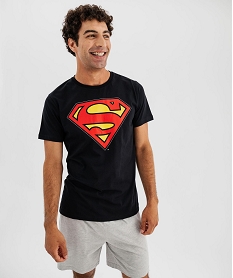 GEMO Pyjashort bicolore avec motif sur le haut homme - Superman noir standard