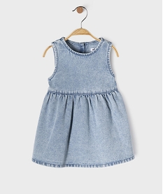 GEMO Robe en jean sans manches bébé fille Bleu